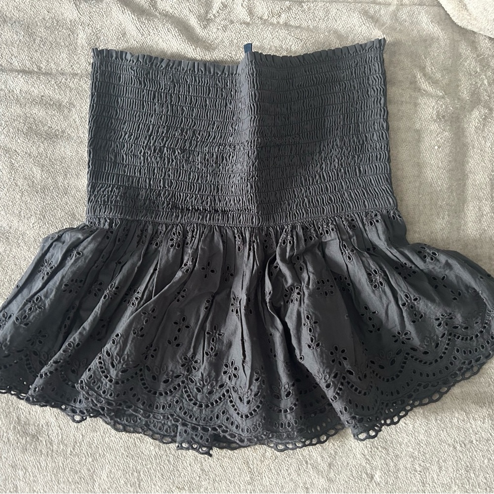 Hollister Black Smocked Lace Tank Top
